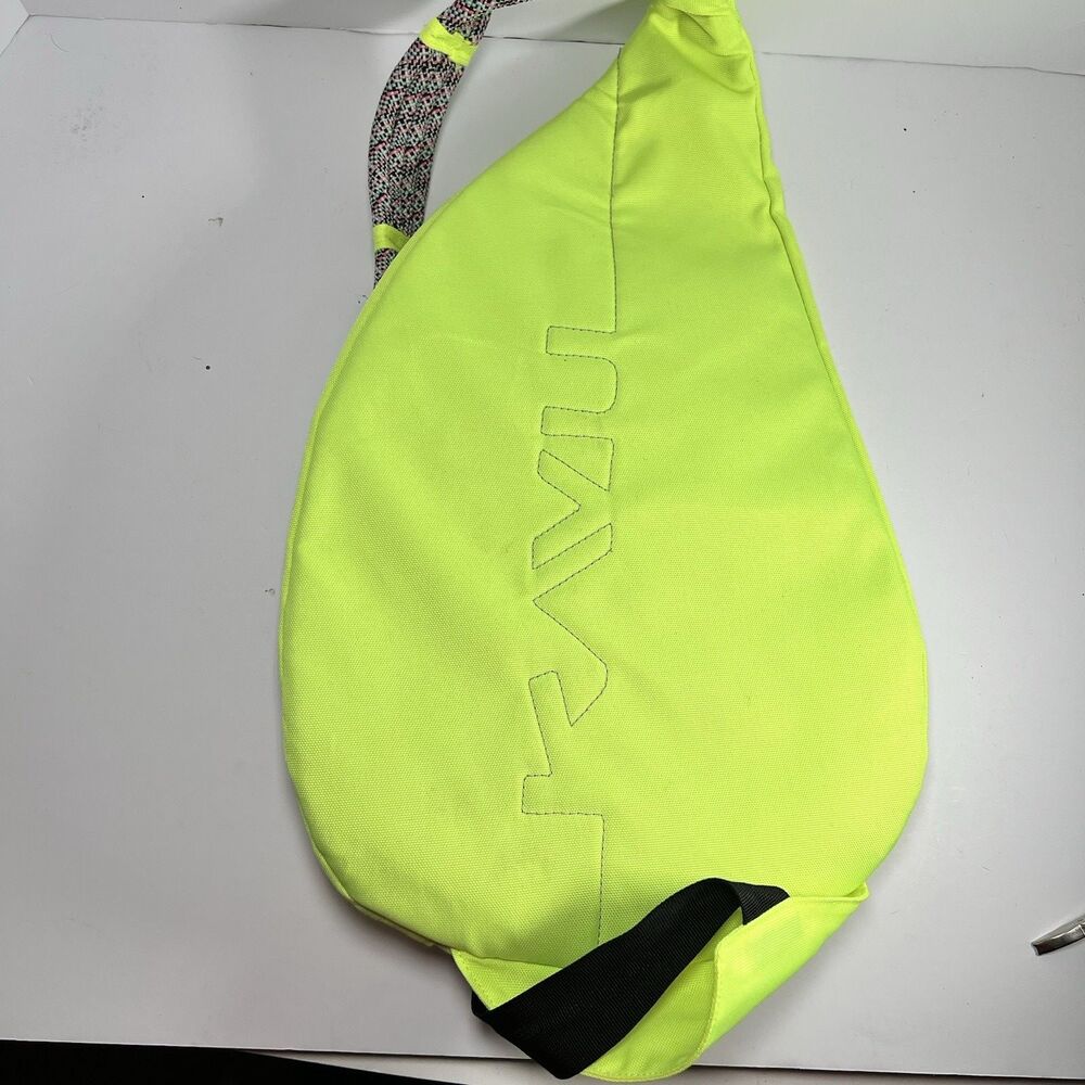 Kavu Rope Bag Neon Green Crossbody Sling Backpack Adjustable Strap - Picture 5 of 8